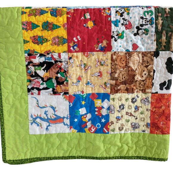 Handmade Lap Quilt I Spy Quilt, 33" x 43" - Picture 1 of 11